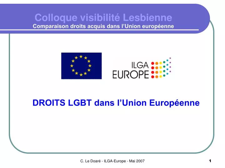 colloque visibilit lesbienne comparaison droits acquis dans l union europ enne