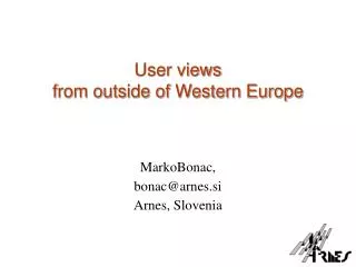 User views from outside of Western Europe