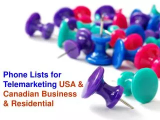 Phone Lists for Telemarketing USA & Canadian Business & Resi