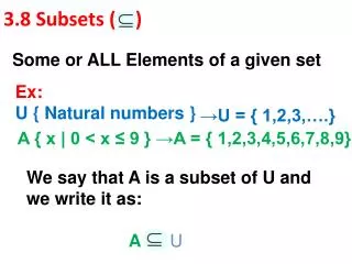3.8 Subsets ( )