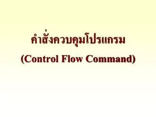 control flow command