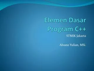 elemen dasar program c