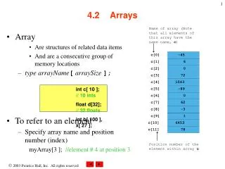 4.2	Arrays