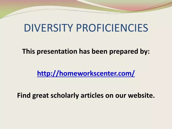 diversity proficiencies