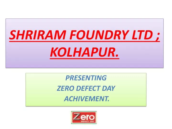 shriram foundry ltd kolhapur