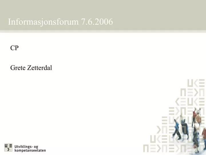informasjonsforum 7 6 2006