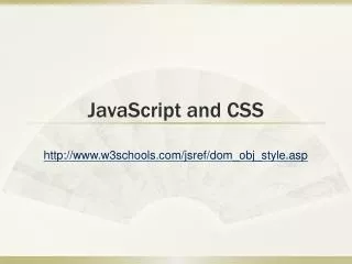 JavaScript and CSS