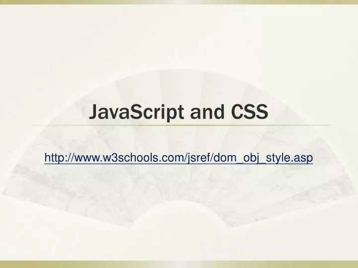 javascript and css