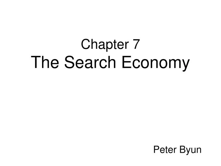 chapter 7 the search economy