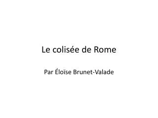 le colis e de rome