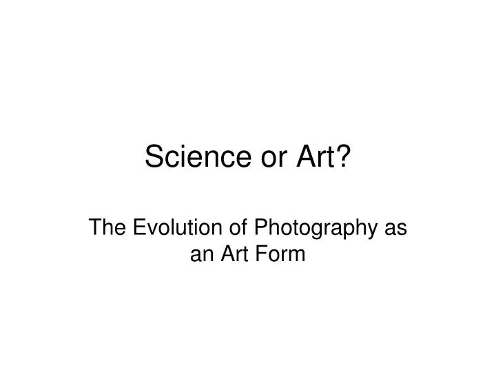 science or art