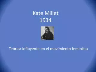 kate millet 1934