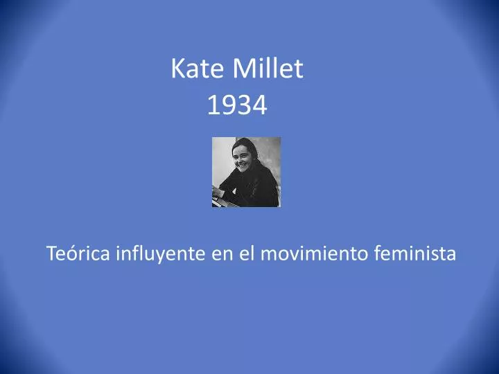 kate millet 1934