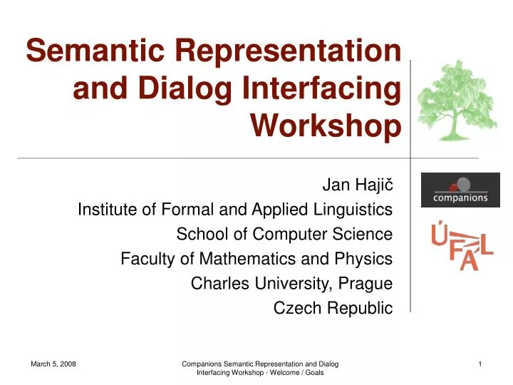 semantic representation and dialog interfacing workshop
