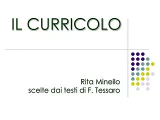 il curricolo