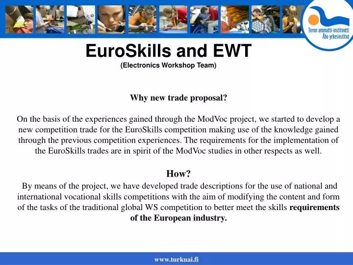 euroskills and ewt electronics workshop team