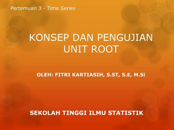 konsep dan pengujian unit root