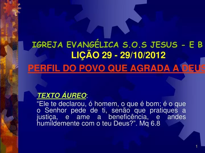 igreja evang lica s o s jesus e b li o 29 29 10 2012 perfil do povo que agrada a deus