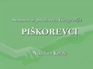 seminar iz predmeta geografija