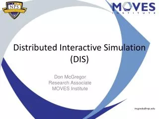 Distributed Interactive Simulation (DIS)