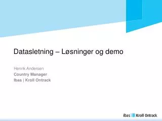datasletning l sninger og demo