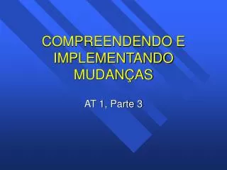 compreendendo e implementando mudan as