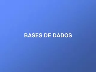 bases de dados