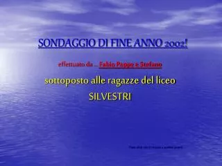 sondaggio di fine anno 2002