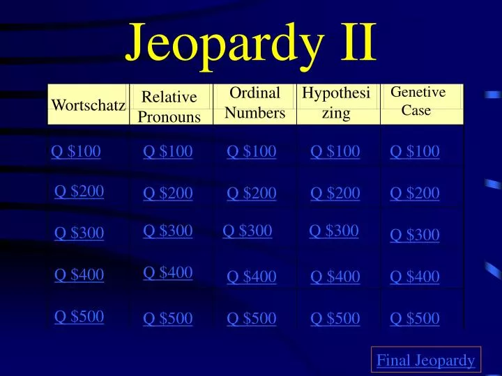 jeopardy ii