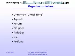 organisatorisches