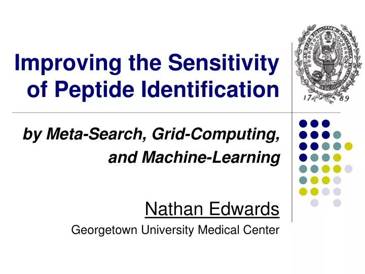 improving the sensitivity of peptide identification