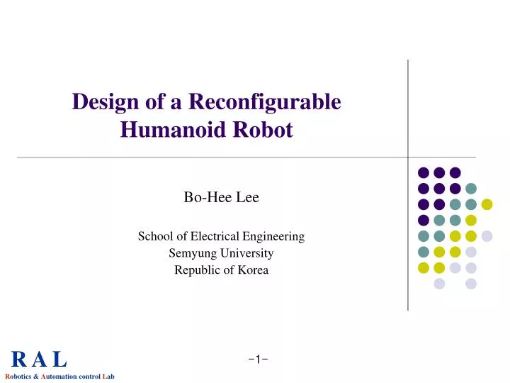 design of a reconfigurable humanoid robot