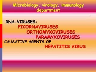 Microbiology, virology, immunology department