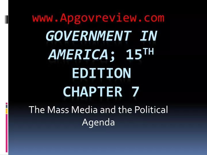 the mass media and the political agenda
