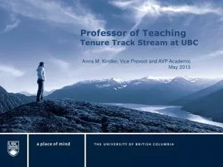 Professor of Teaching Tenure Track Stream at UBC