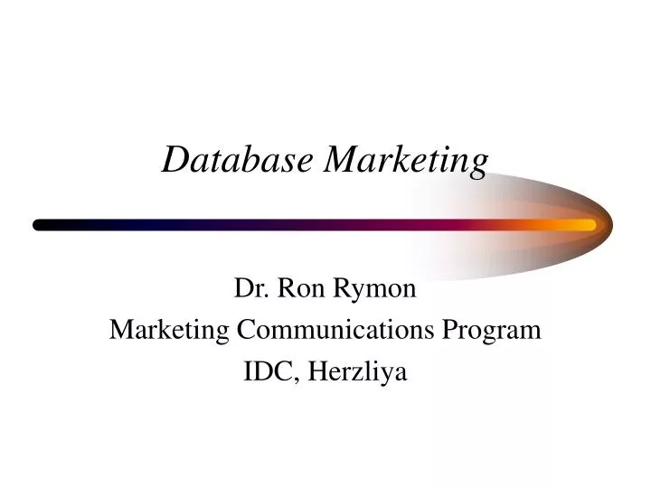 database marketing
