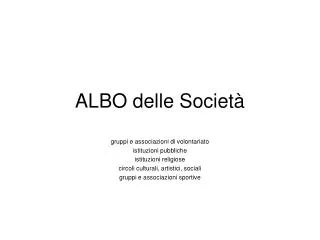 albo delle societ