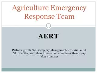 Agriculture Emergency Response Team