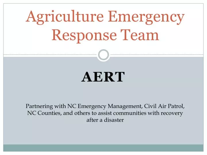 agriculture emergency response team