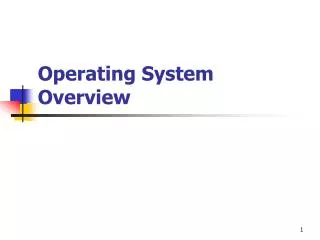 Operating System Overview