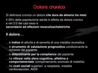 dolore cronico