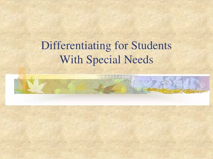 differentiating for students with special needs