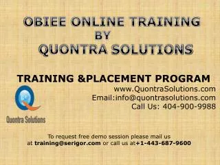 OBIEE Training PPT by Quontrasolutions