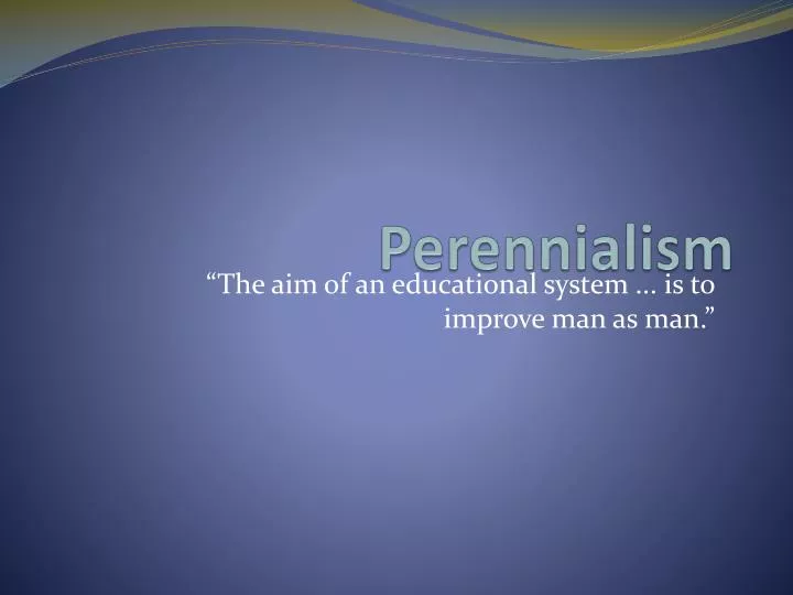 perennialism