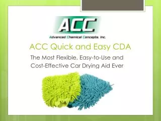 ACC Quick and Easy CDA