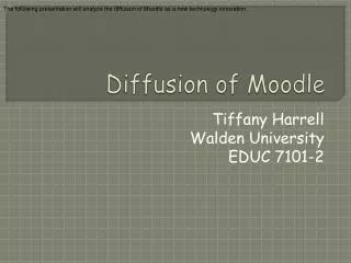 Diffusion of Moodle