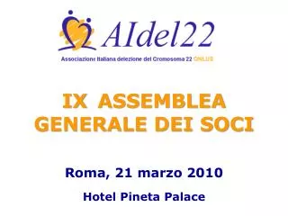 ix assemblea generale dei soci