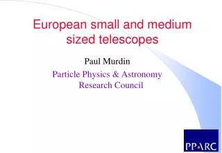 European small and medium sized telescopes