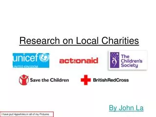 Research on Local Charities