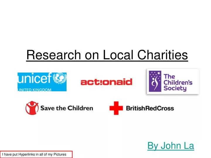 research on local charities
